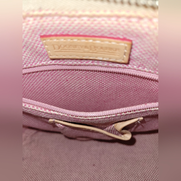 Dooney & Bourke Coated Canvas Signature Logo Charm Bucket Bag, Ivory - Picture 10 of 12